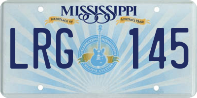 MS license plate LRG145