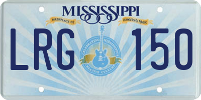 MS license plate LRG150