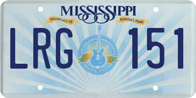 MS license plate LRG151