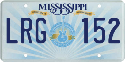 MS license plate LRG152