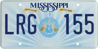 MS license plate LRG155