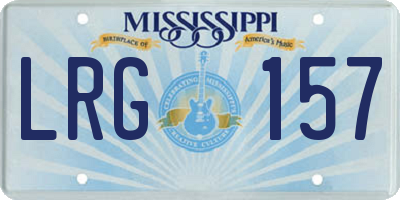 MS license plate LRG157