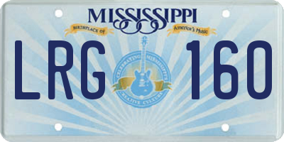 MS license plate LRG160