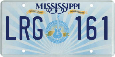 MS license plate LRG161