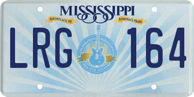 MS license plate LRG164