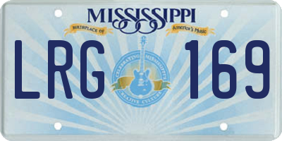 MS license plate LRG169