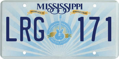 MS license plate LRG171