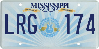 MS license plate LRG174
