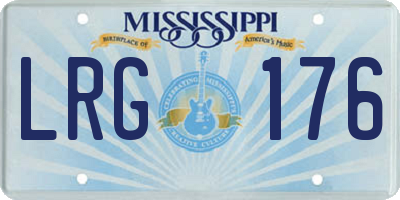 MS license plate LRG176