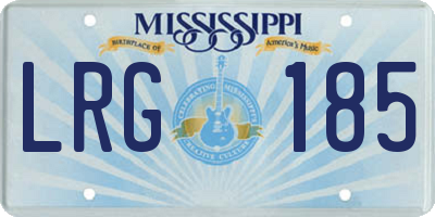MS license plate LRG185