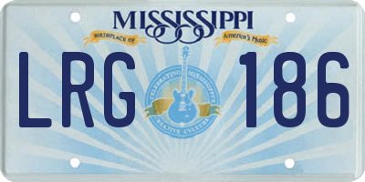 MS license plate LRG186