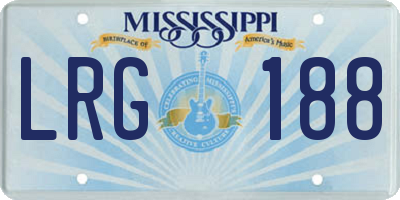 MS license plate LRG188
