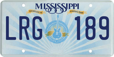 MS license plate LRG189