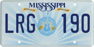 MS license plate LRG190