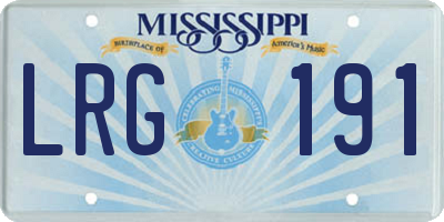 MS license plate LRG191
