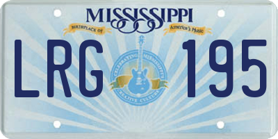 MS license plate LRG195