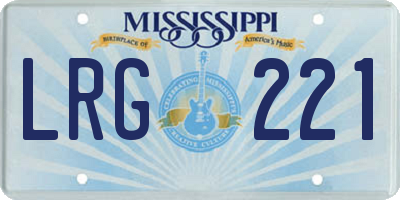 MS license plate LRG221