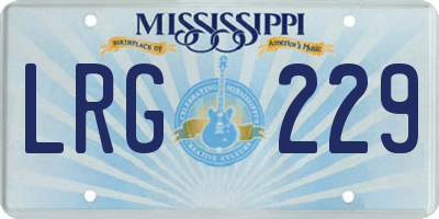 MS license plate LRG229