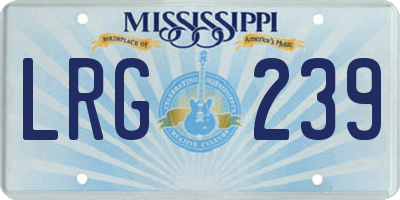 MS license plate LRG239