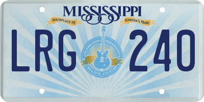 MS license plate LRG240