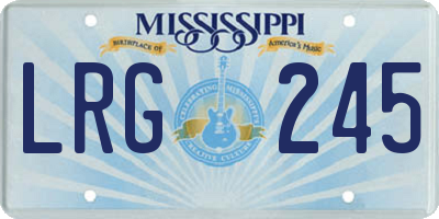 MS license plate LRG245