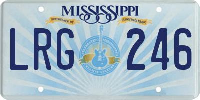MS license plate LRG246