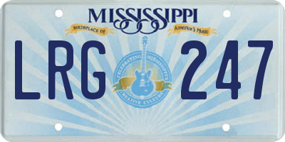 MS license plate LRG247