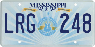MS license plate LRG248