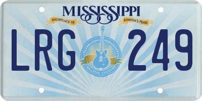 MS license plate LRG249