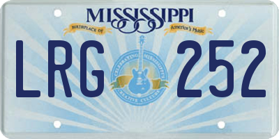 MS license plate LRG252