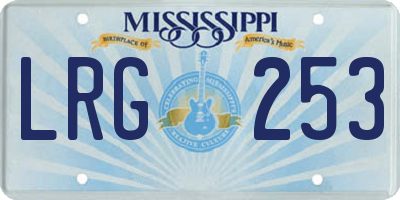 MS license plate LRG253