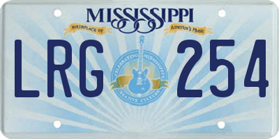 MS license plate LRG254