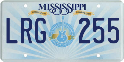 MS license plate LRG255