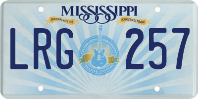 MS license plate LRG257