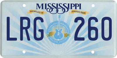 MS license plate LRG260