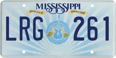 MS license plate LRG261