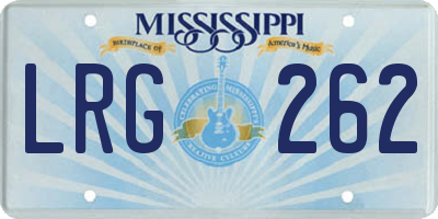 MS license plate LRG262