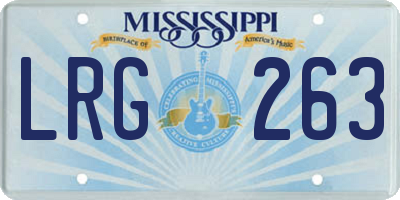 MS license plate LRG263