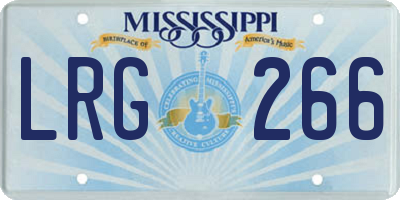 MS license plate LRG266