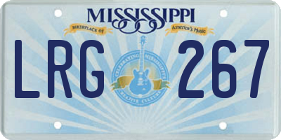 MS license plate LRG267