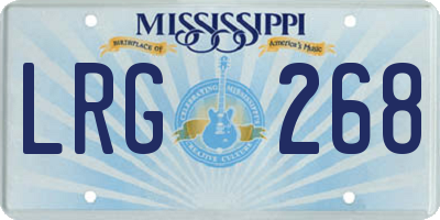 MS license plate LRG268