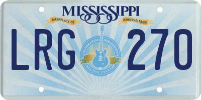 MS license plate LRG270