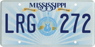 MS license plate LRG272