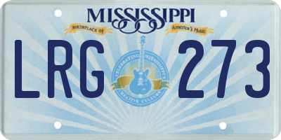 MS license plate LRG273