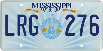 MS license plate LRG276