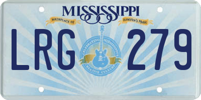 MS license plate LRG279