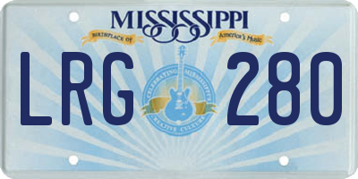 MS license plate LRG280