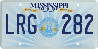 MS license plate LRG282