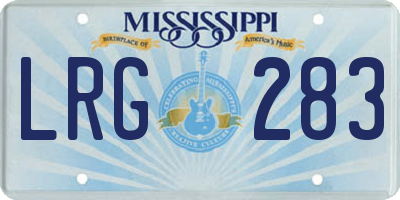 MS license plate LRG283
