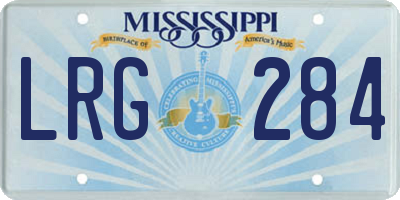 MS license plate LRG284